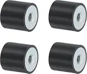 uxcell 4Pcs 20 x 20mm M6 Female Thread Rubber Mounts, Vibration Isolator, Replaces Anti Vibration Pads Flat Silent Block Base Block