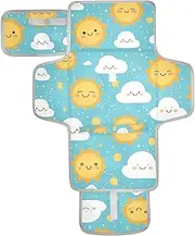 Reusable Washable Changing pad with Tissue Pocket Travel Changing pad for Baby for Girl & Boy