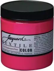 Jacquard Textile Color Fabric Paint 8oz Fluorescent Pink