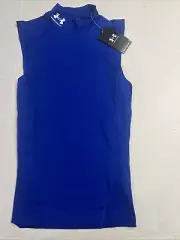 Under Armour Mens Compression Heatgear Shirt Sleeveless Tank Blue Small