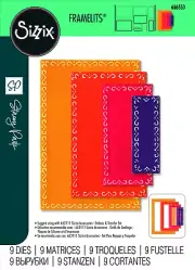 Sizzix Framelits Die Set 9PK Fanciful Framelits Renee Deco Rectangles by Stacey