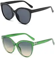 [HYYZZC] Cat Eye Sunglasses Outdoor Driving Sunshade Decoration Oversize Frame Glasses UV Protection