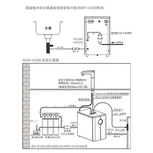 高雄 林內牌 RWP-H300 觸控式廚下型飲水機 冰冷熱三溫型 內建紫外線殺菌 【KW廚房世界】