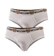2 SLIP MOSCHINO UNDERWEAR Man Sz. L 47378119 1 White