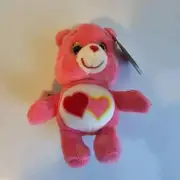 Beverly Hills Teddy Bear Co Surprizamals Care Bears Love A Lot Bear Plush 4"