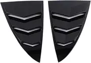Rear Window Louver Shutter Side Vent Decoration Panel Cover Trim Compatible for Tesla Model 3 2018-2021 Car Accessories(Black)
