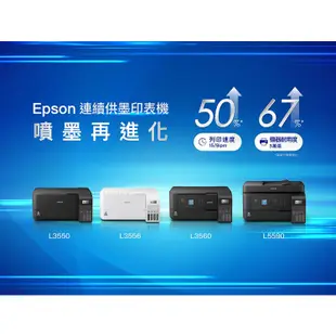 【EPSON 愛普生】L3550 三合一Wi-Fi 智慧遙控連續供墨複合機