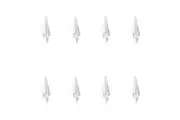 8PK Linen House Aria Cotton/Bamboo Quick Dry Soft Face Washer 33x33cm White