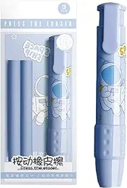 Retractable Eraser - Cute Pencil Eraser | Retractable Erasers for Children Rubber Pen Eraser Click on Eraser Various Colour Correction Accessories