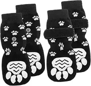 Yardwe Comfortable Dog Socks 2 Pack Slip Washable Compact Cotton Pet Footwear
