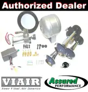 TRIPLE TRUMPET TRAIN AIR HORN VIAIR 120psi COMPRESSOR 1/2 Gal. TANK Kit Loudest