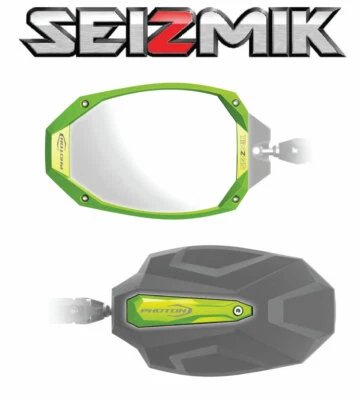 Green Seizmik Photon Side View Mirrors for 2014-2023 Polaris RZR 1000 XP / XP 4