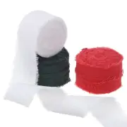 3Roll Cotton Handmade Fringe Ribbon 1"x21Yd Frayed Fringe Ribbons Mixed-Colors