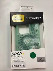 iPhone 14 Pro Otterbox symmetry + Green Daisy Case, 3x Drop Tested, MagSafe