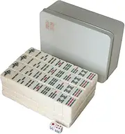Mahjong Tiles 20mm Portable Mini Mahjong Set Colorful 144pcs Mahjong Cards Chinese Mahjong Set Indoor Entertainment Accessories for Family Chinese Mahjong