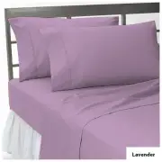 900 TC EGYPTIAN COTTON BEDDING SET 4 PCs FLAT SHEET+DUVET COVER LAVENDER COLOR