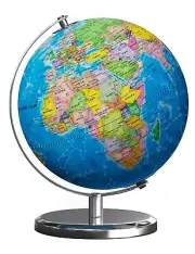 Illuminated World Globe with Stand, 9" Earth Globes with Stable Heavy Metal B...