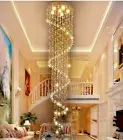 Crystal Pendant Lamp Ceiling Light Spiral Lighting Crystal Chandelier