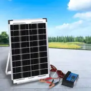 12V 10W Solar Panel Kit Mono Caravan Folding Camping Charging