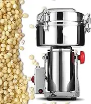 Grain Mills Electric Grain Mill, 3000W Commercial Grain Grinder, 180° Swing, 35,000 RPM, Good Sealing Effect, Timer Switch, for Grain and Coffee Bean Grinding