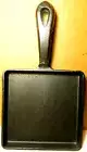 Unbranded~Mini Square Cast Iron Frying Pan / Skillet with Handle 1 Skillet