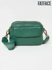 FatFace Oslo Bright Green Camera Bag with Ornate Strap (AA2315) | $173