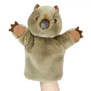 Lil Friends 26cm Wombat Animal Hand Puppet Kids/Children Soft Plush Toy Grey 0m+
