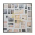 Cornerstone Framed Hand-painted Wall Art Pink Grey Indoor Outdoor Living Dining