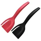 2 In 1 Flip Spatula Tongs Non Stick Pancake Spatula Clamp Portable Kitchen Tool