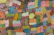 Dora Mbitjana , Authentic Aboriginal Art 174cm X 115cm COA Supplied
