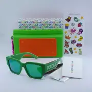 New DOLCE & GABBANA Kids DX6004 3311F2 Green/Green Mirror Green 49-16-130 Sun...