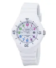 Casio Enticer White Dial Day/Date Quartz Analog LRW-200H-7BVDF 100M Ladies Watch