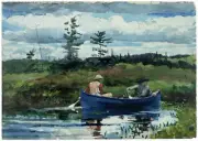 Winslow Homer - The Blue Boat Giclee Fine Art Print on Canvas Wall Decor 36"