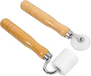 Angoily 2pcs Pressure Roller Wallpaper Construction Tools Quilting Roller Wheel Plastic Roller Comfortable Handle and
