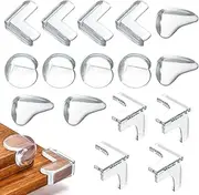 Corner Protectors Guards, 16 Pcs Furniture Corner Guard, Transparent Corner Guards for to Cover Sharp Furniture, Table Edges, Cupboard, Stool Corners and Protection