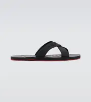 [Christian Louboutin] Christian Louboutin Loubi Cross rubber slides AU 7 black