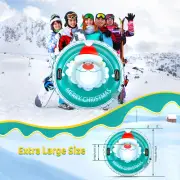 Santa Claus 47 inch Snow Tube Inflatable Heavy Duty Snow Sled Winter Adult Kids