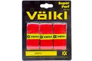 Volkl Super Perf Over Grip Overgrip Tennis Squash Badminton - 3 Pack - Red