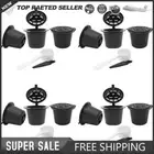 3pcs Refillable Reuse Coffee Capsule Filters for Nespresso Machine (Black)