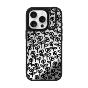 iPhone 16 Pro Mirror Ring Stand Case MagSafe Compatible Flower Power