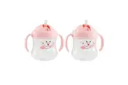 2x Pigeon 200ml Magmag BPA Free Leak Proof Straw Plastic Cup PK Baby Toddler 8m+