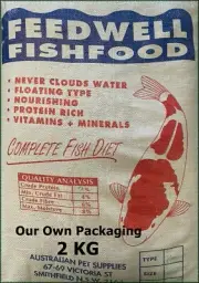 Feedwell Goldfish & Koi Pellets 2kg Small (Pellets Size 3mm) - Own Packaging