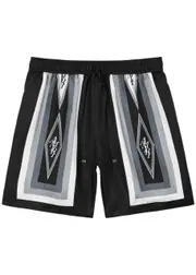 Amiri Printed Silk-satin Shorts - Black - M M