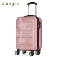 在飛比找momo購物網優惠-【DISEGNO】20吋閃耀拉鍊旅行行李箱-玫瑰金