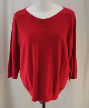 Worthington Woman, 3X, Cherry Cordial Red, Lightweight Sweater, New with Tags
