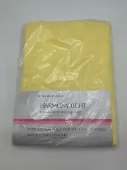 VTG SEARS HARMONY LIGHT PERMA PREST PERCALE TWIN FITTED SHEET YELLOW 66" x 96"