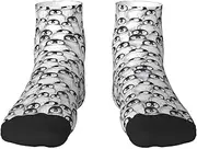 [JBYJBX] Cute Penguins Sketch Print Adult Socks Womens Mens Workout Thermal Cozy All-Season Gift Holiday Articles Use