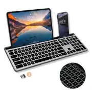 X9 Full Size Bluetooth Keyboard (2.4G + BT) - Rechargeable Multi Device Gray