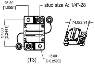 [ PPT ] 防水高安培斷路器 DC 48V / 25A 50A 60A 80A 130A 150A / Hi-Amp Circuit Beaker 無熔絲開關