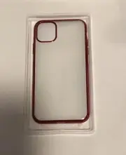 Ranvoo Iphone 11 Case- 6.1” Screen - Crystal Clear Red